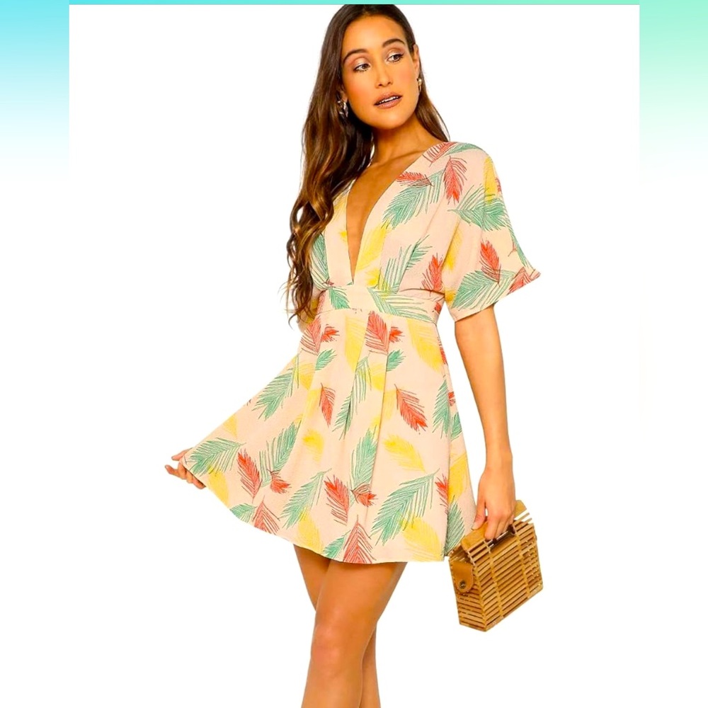 Double V Neck kimono sleeve dress, XS